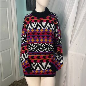 Vtg 80s/90s Jessica Roberts abstract sweater